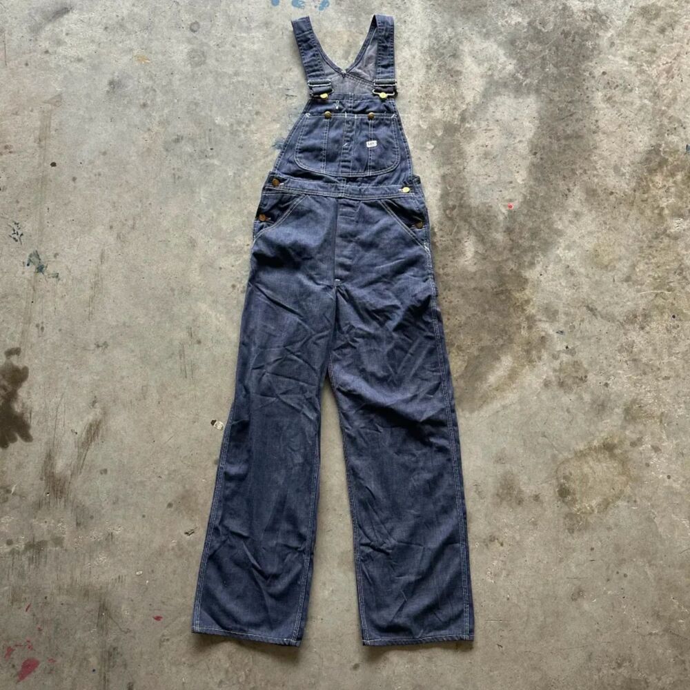 Vintage 60s Lee Denim Overalls Size 30X30